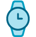graphic of blue wrist watch